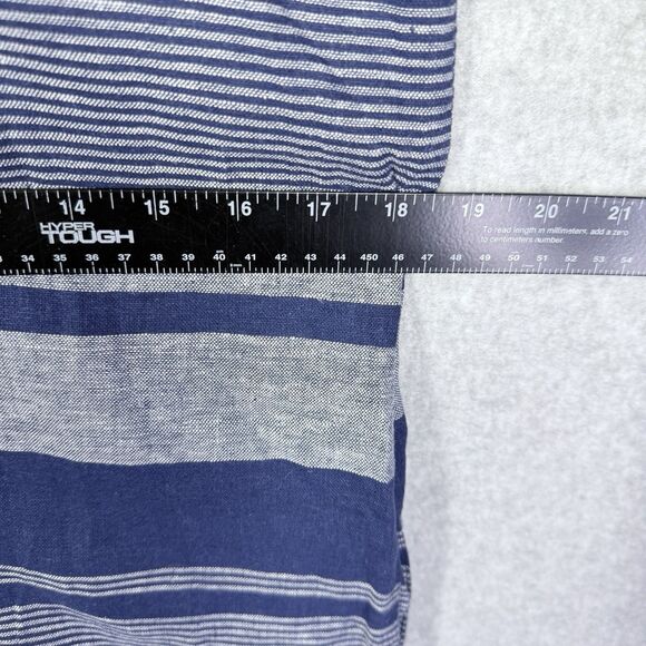 LOFT Outlet Lounge Sz Small Blue Stripe Sleeveless Dress V-Neck - Picture 9 of 11